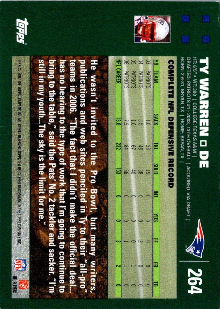2007 Topps Ty Warren