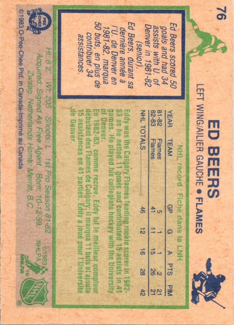 1983 O-Pee-Chee Ed Beers