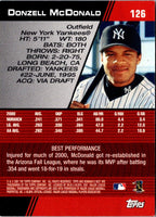 2001 Bowman's Best Donzell McDonald #126