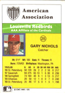 1990 CMC Louisville Redbirds Gary Nichols