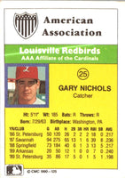 1990 CMC Louisville Redbirds Gary Nichols #25