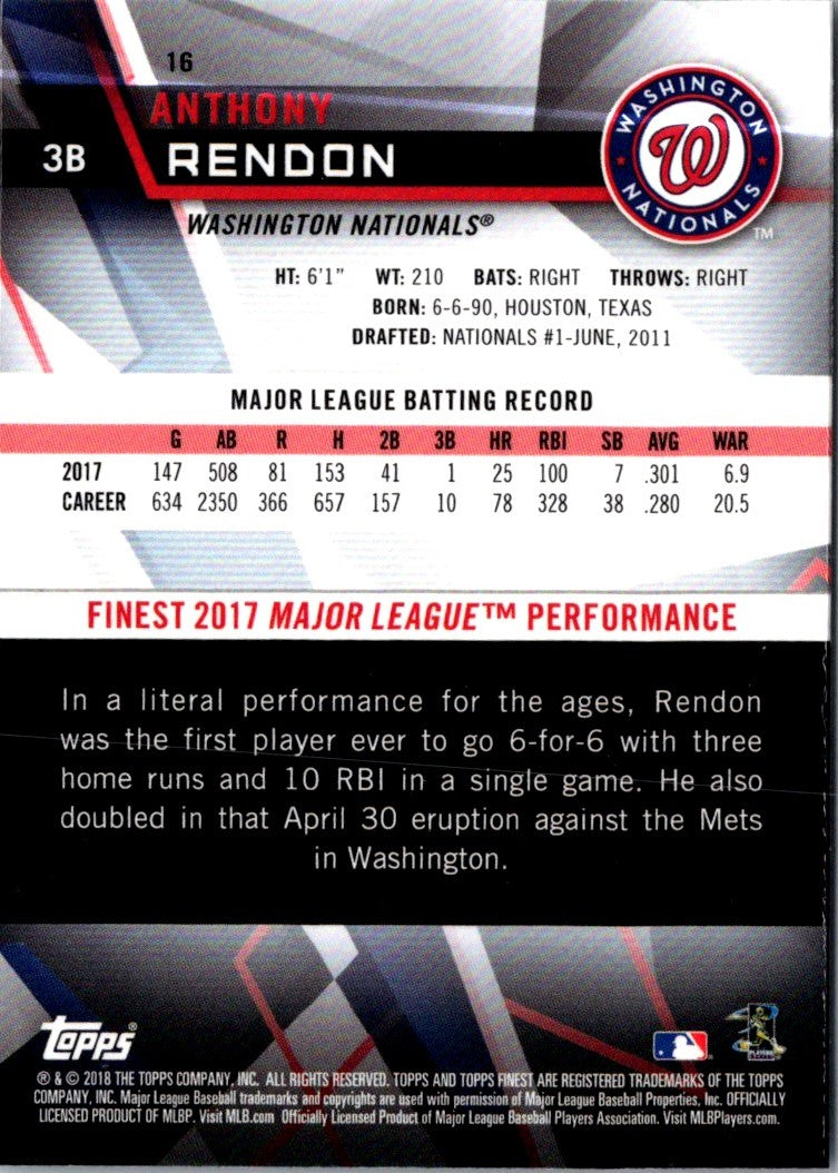 2018 Finest Anthony Rendon