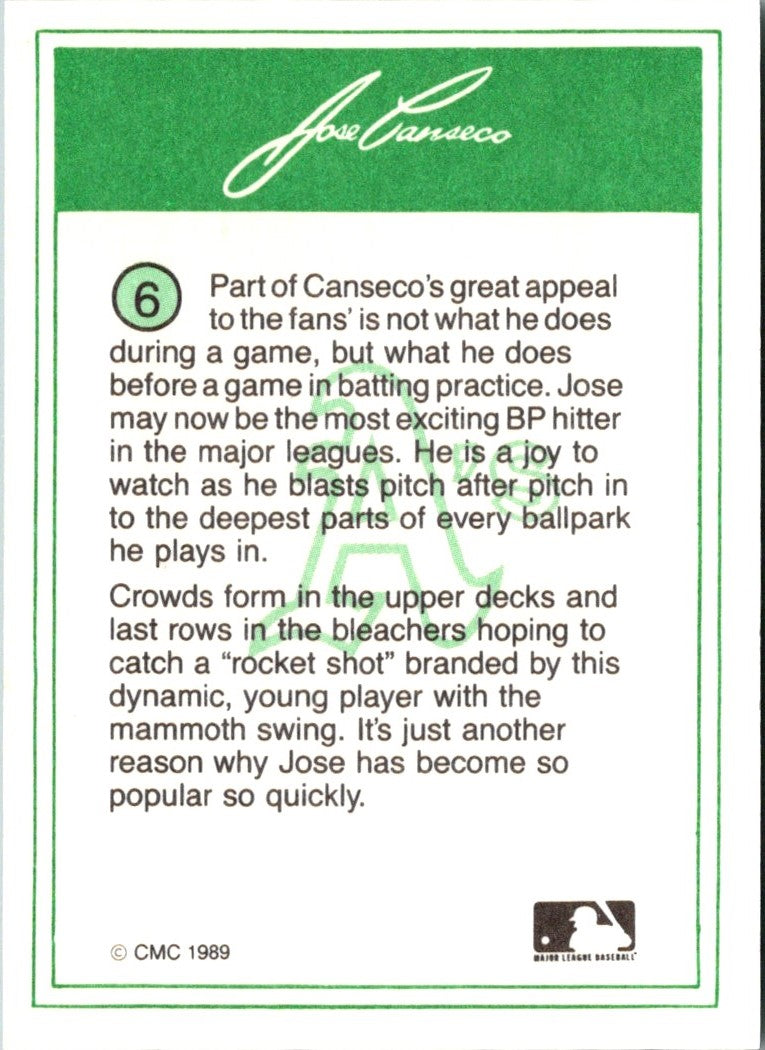 1989 CMC Jose Canseco Jose Canseco