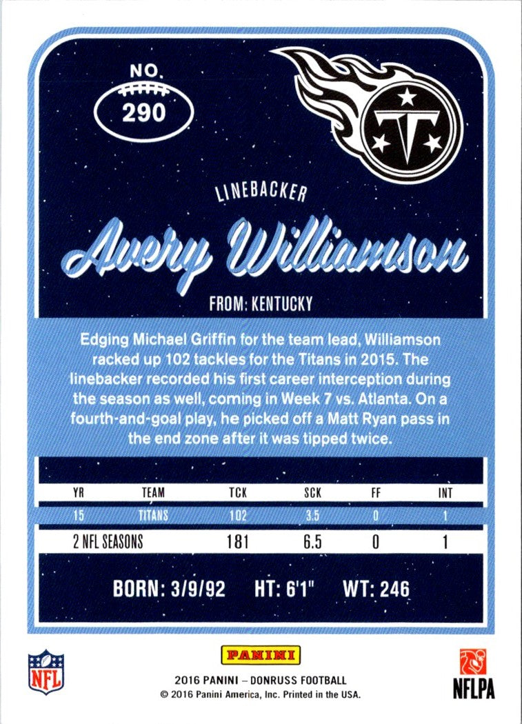 2016 Donruss Avery Williamson