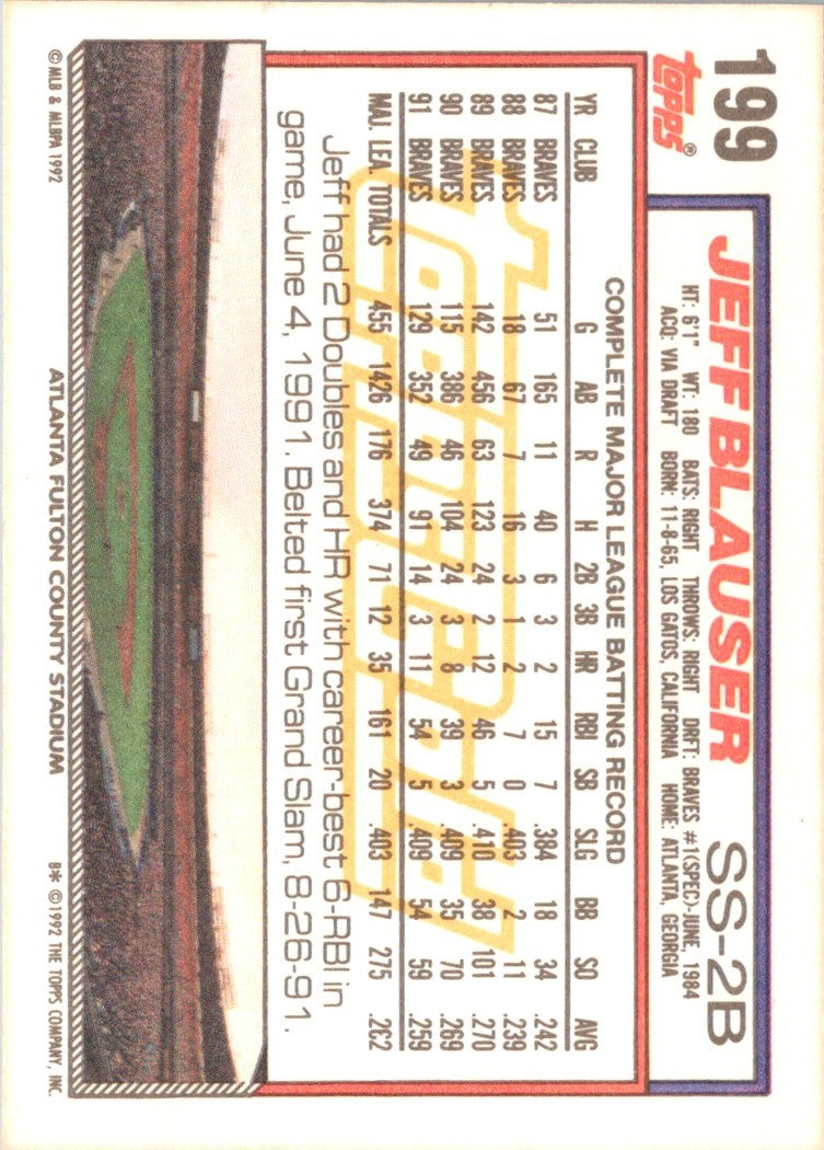 1992 Topps Jeff Blauser