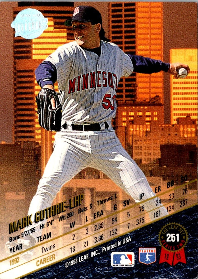 1993 Leaf Mark Guthrie