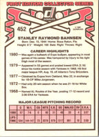 1981 Donruss Stan Bahnsen #452