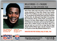 1992 Proset Willie Wood #115