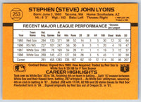 1989 Donruss Steve Lyons #253