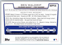 2012 Bowman Ben Waldrip #BDPP126