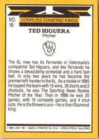 1987 Donruss Diamond Kings Ted Higuera #16