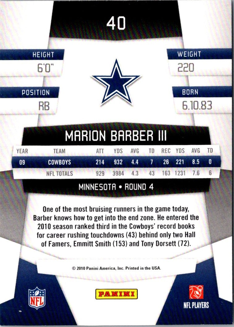 2010 Panini Certified Marion Barber III