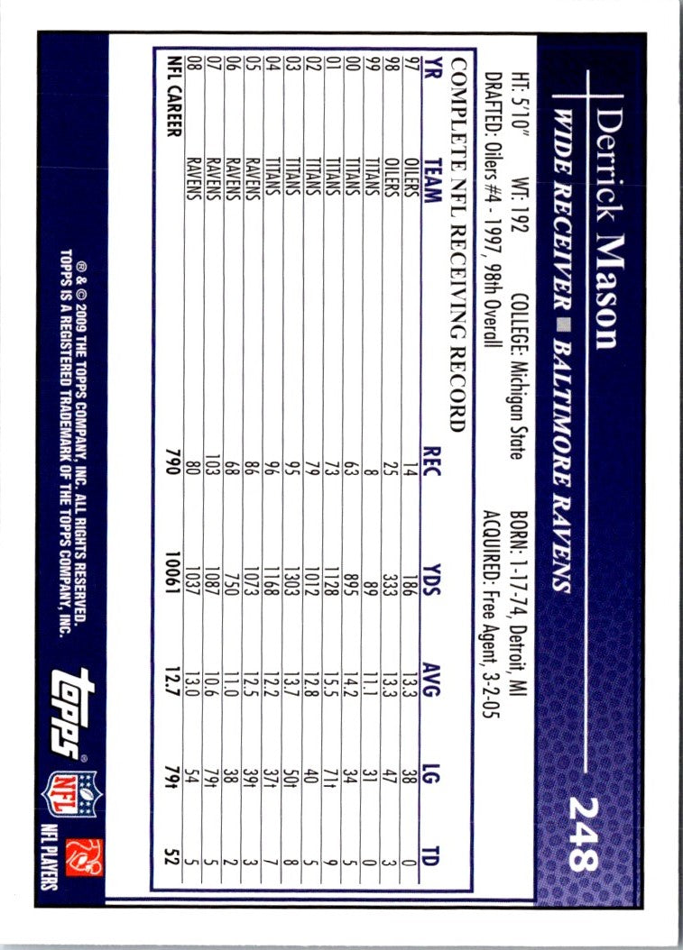 2009 Topps Derrick Mason