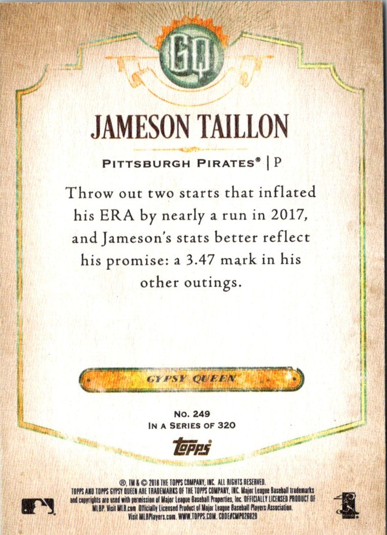 2018 Topps Gypsy Queen Jameson Taillon