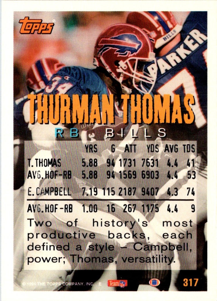 1994 Topps Thurman Thomas