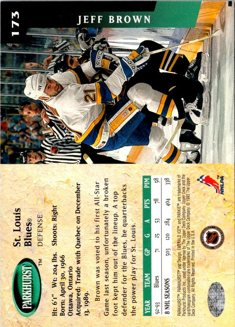 1993 Parkhurst Jeff Brown