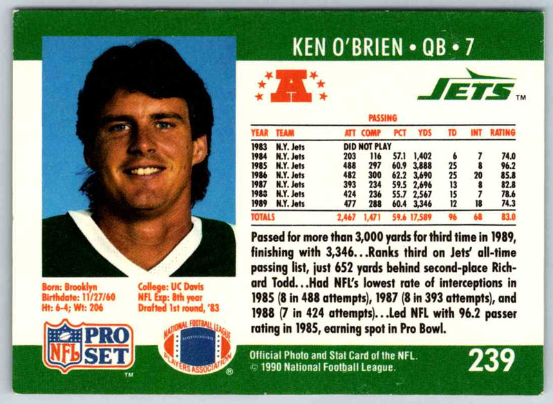 1990 Proset Ken O'Brien