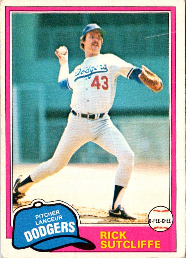 1981 Topps Rick Sutcliffe #191