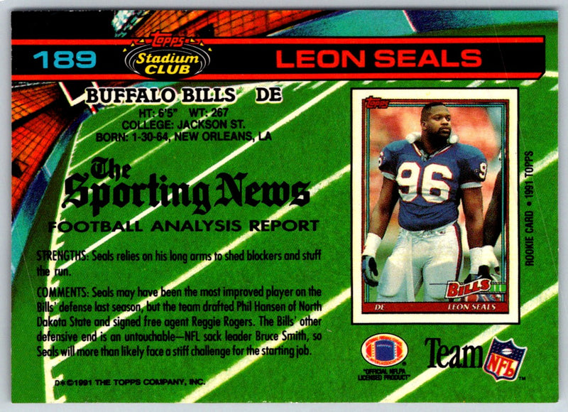 1991 Stadium Club Leon Seals