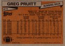 1981 Topps Greg Pruitt