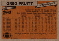 1981 Topps Greg Pruitt #415 NM-MT