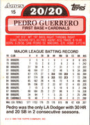 1989 Topps Ames 20/20 Club Pedro Guerrero