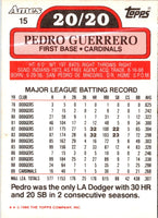 1989 Topps Ames 20/20 Club Pedro Guerrero #15