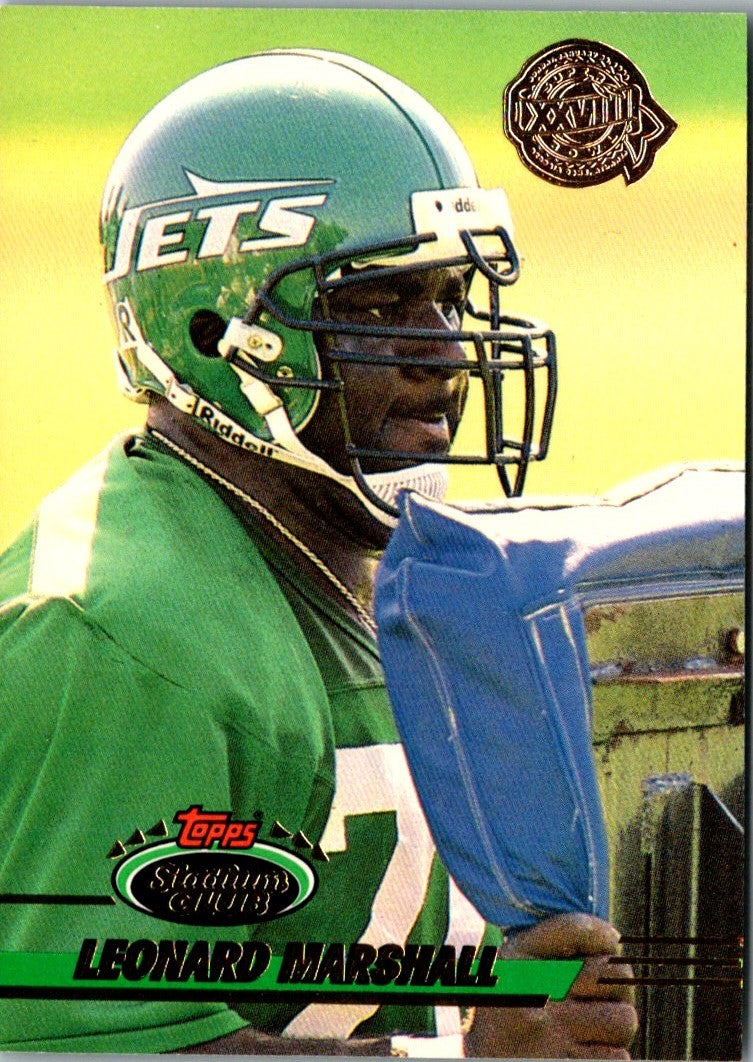 1993 Stadium Club Super Teams Bowl Leonard Marshall
