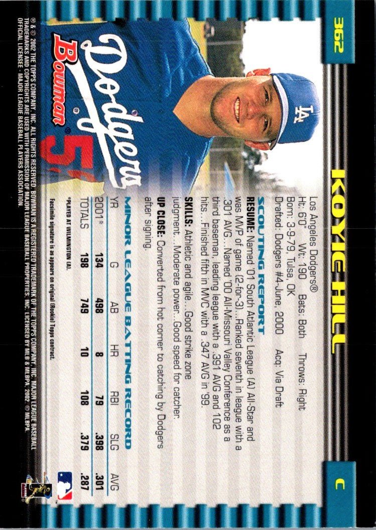 2002 Bowman Koyie Hill