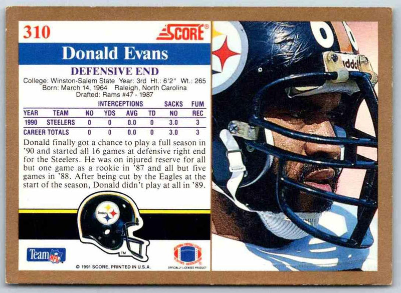1991 Score Donald Evans