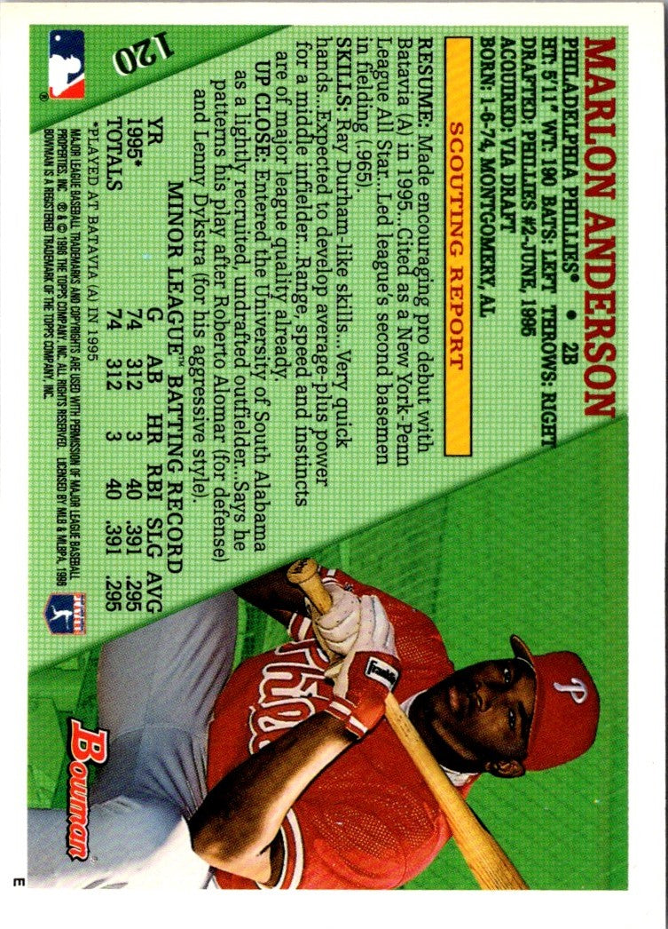 1996 Bowman Marlon Anderson