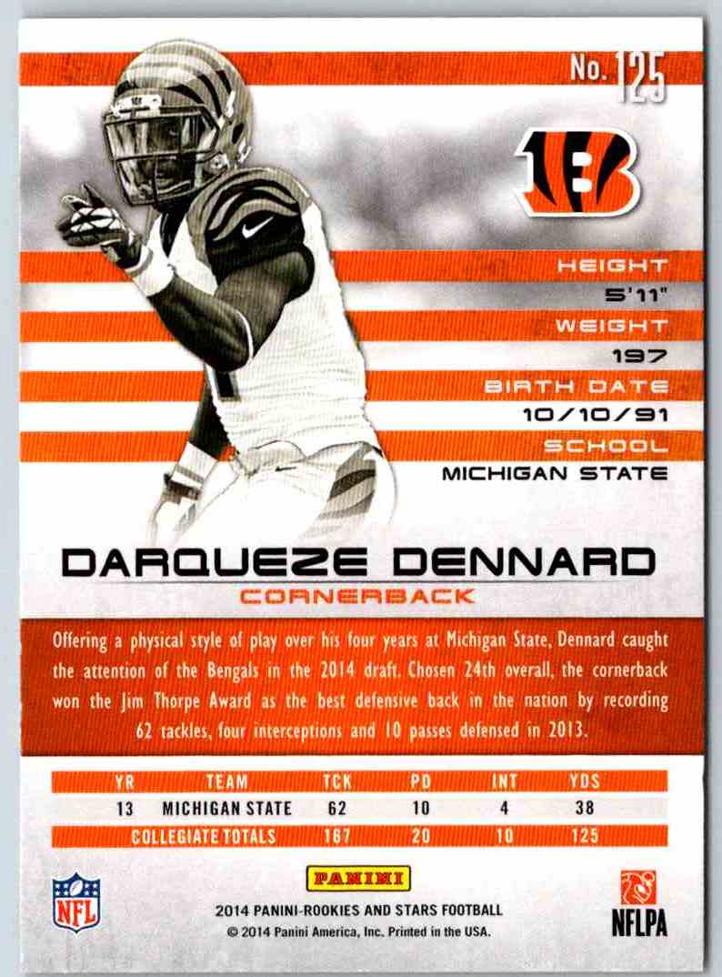 2014 Panini Rookies And Stars Darqueze Dennard