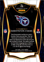 2020 Panini Select Darrynton Evans #178 Rookie