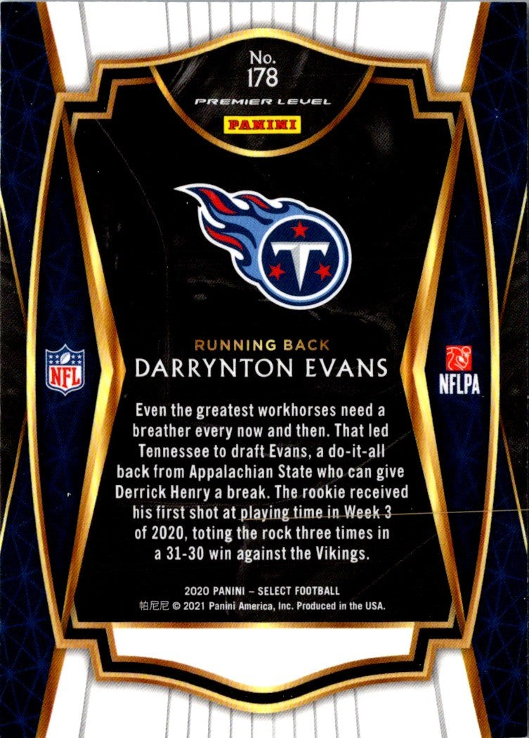 2020 Panini Select Darrynton Evans