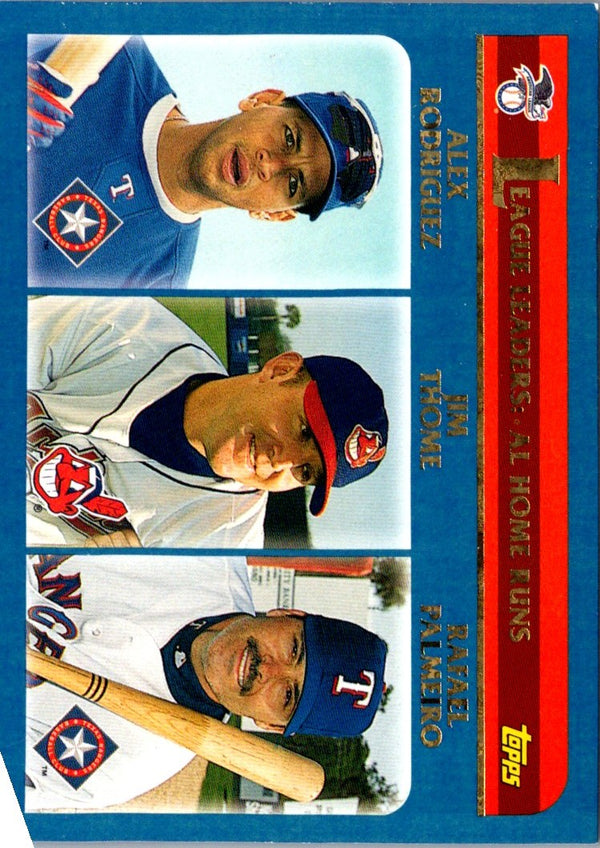 2002 Topps Alex Rodriguez/Jim Thome/Rafael Palmeiro #339