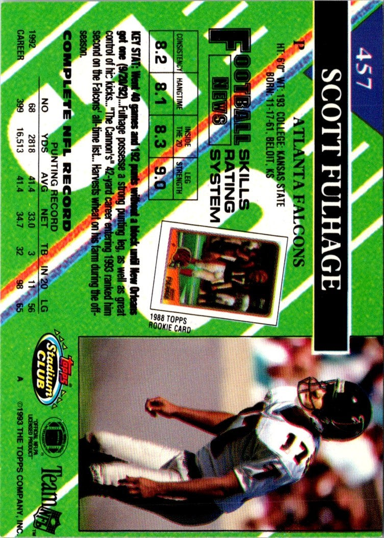 1993 Stadium Club Super Teams Bowl Scott Fulhage