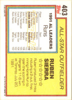 1992 Topps Ruben Sierra #403