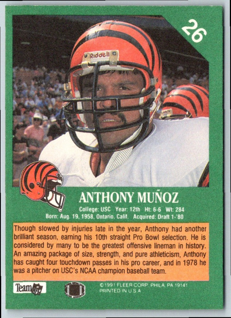 1991 Fleer Anthony Munoz