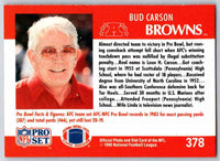 1990 Pro Set Bud Carson #378