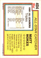 1992 Topps Matt Nokes #404