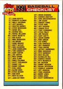 1991 Topps Traded Checklist