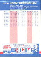 1987 Fleer Update Glossy Herm Winningham #U-130