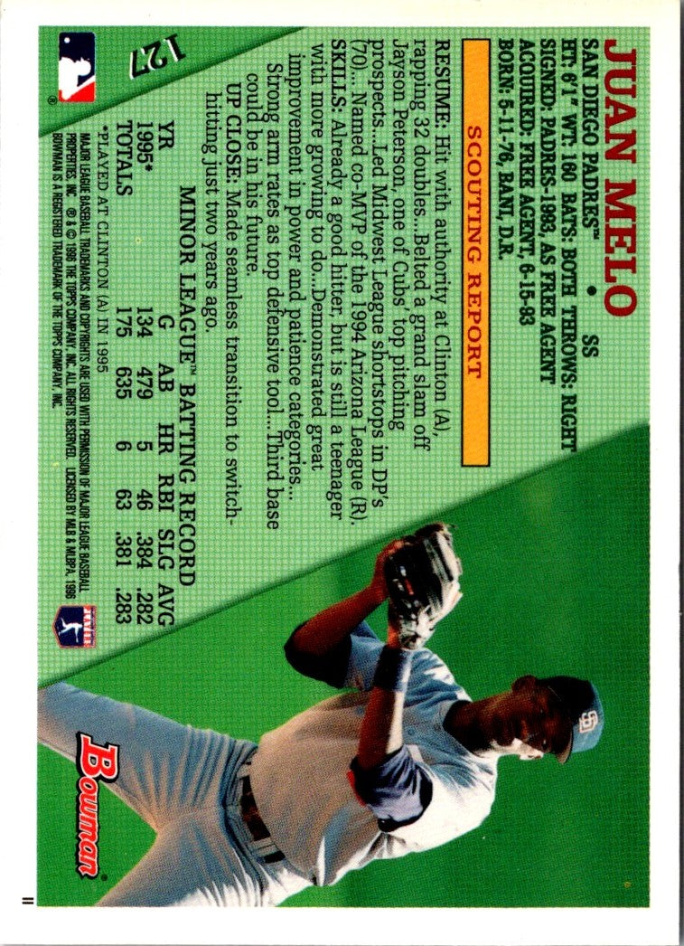 1996 Bowman Juan Melo