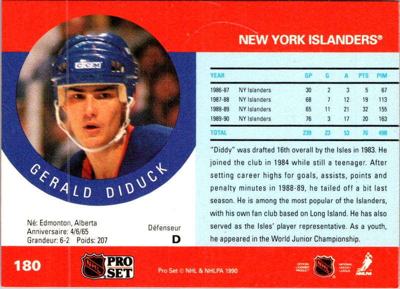 1990 Pro Set Gerald Diduck
