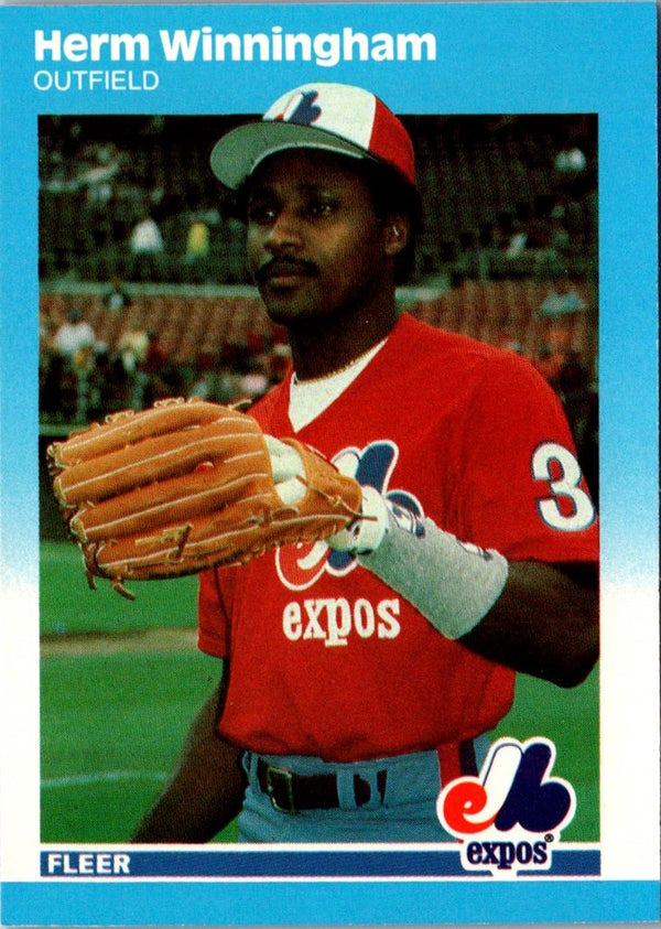 1987 Fleer Update Glossy Herm Winningham #U-130