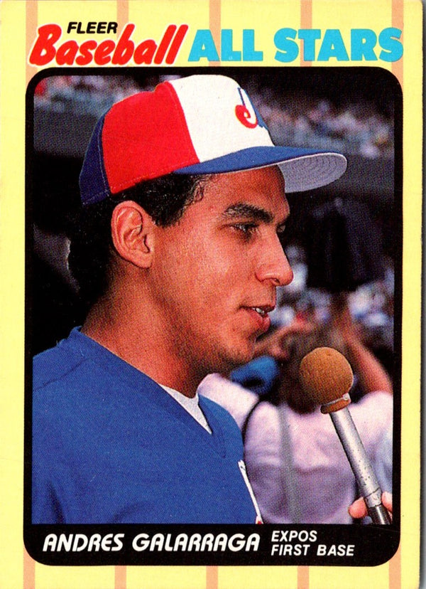 1989 Fleer Baseball All-Stars Andres Galarraga #13