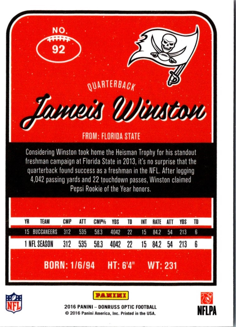 2016 Donruss Optic Jameis Winston