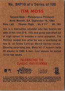 2006 Bowman Heritage Prospects Tim Moss