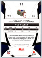 2009 Donruss Certified Wes Welker #75