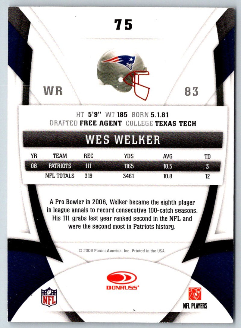 2009 Donruss Certified Wes Welker